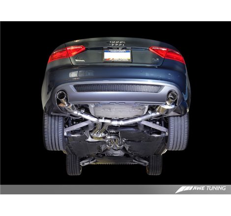 AWE Tuning Audi B8 A5 3.2L Touring Edition Exhaust System - Dual 3.5in Diamond Black Tips