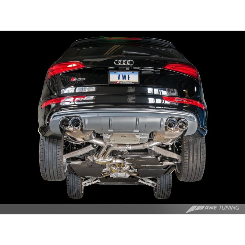 AWE Tuning Audi 8R SQ5 Touring Edition Exhaust - Quad Outlet Diamond Black Tips