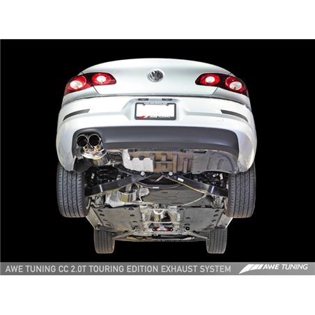 AWE Tuning VW CC 2.0T Touring Edition Performance Exhaust - Chrome Silver Tips