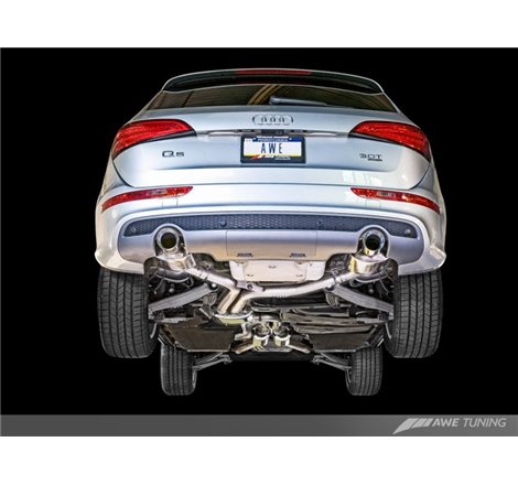 AWE Tuning Audi 8R Q5 3.0T Touring Edition Exhaust Dual Outlet Diamond Black Tips