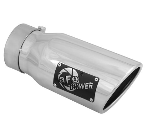 aFe MACH Force-Xp 3in Inlet x 4in Outlet x 9in Length 304 Stainless Steel Exhaust Tip Polished