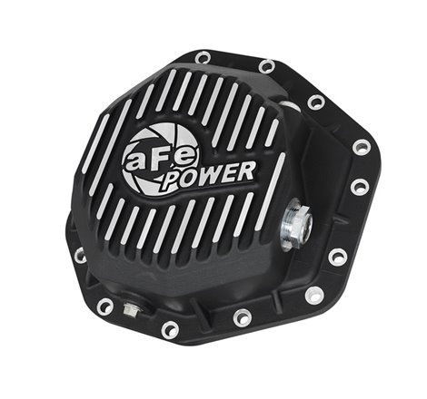 aFe Power Pro Ser Rear Diff Cover Black w/Mach Fins 2017 Ford Diesel Trucks V8-6.7L(td) Dana M275-14