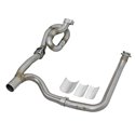 aFe POWER Twisted Steel Y-Pipe w/ Loop Relocation Pipe 12-18 Jeep Wrangler (JK) V6 3.6L