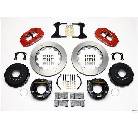 Wilwood Narrow Superlite 4R Rear P-Brk Kit 14.00in Red New Big Ford 2.50in Offset