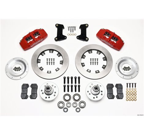 Wilwood Dynapro 6 Front Hub Kit 12.19in Red 74-80 Pinto/Mustang II Disc Spindle only