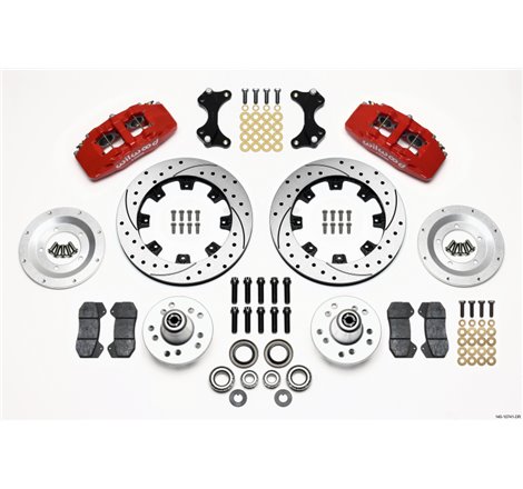 Wilwood Dynapro 6 Front Hub Kit 12.19in Drilled Red WWE ProSpindle