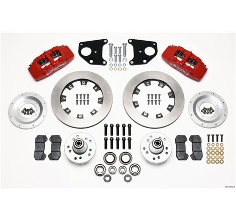 Wilwood Dynapro 6 Front Hub Kit 12.19in Red 62-72 CDP B & E Body-Drum