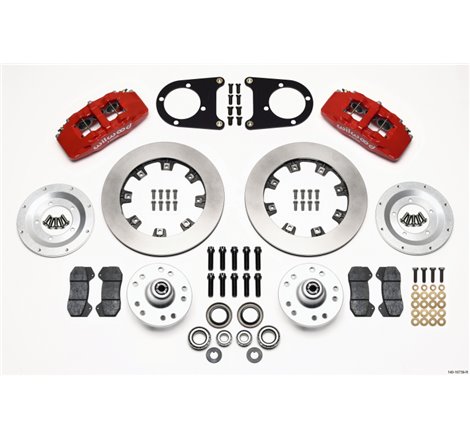 Wilwood Dynapro 6 Front Hub Kit 12.19in Red 37-48 Ford Psgr. Car Spindle