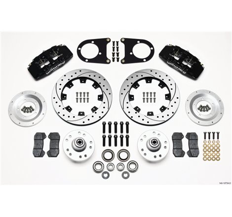 Wilwood Dynapro 6 Front Hub Kit 12.19in Drilled 37-48 Ford Psgr. Car Spindle