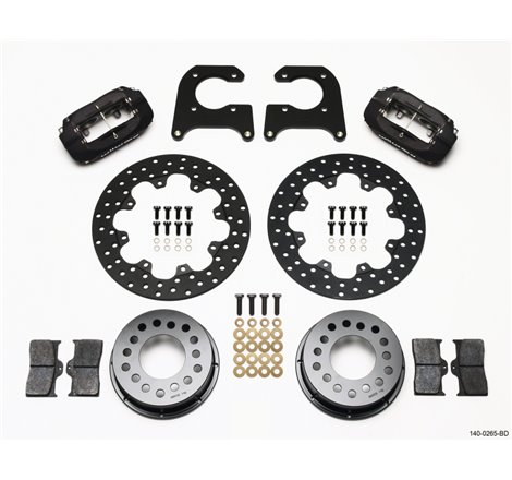 Wilwood Forged Dynalite Rear Drag Kit Drilled Rotor M-W / Lamb Ends 1/2in Studs