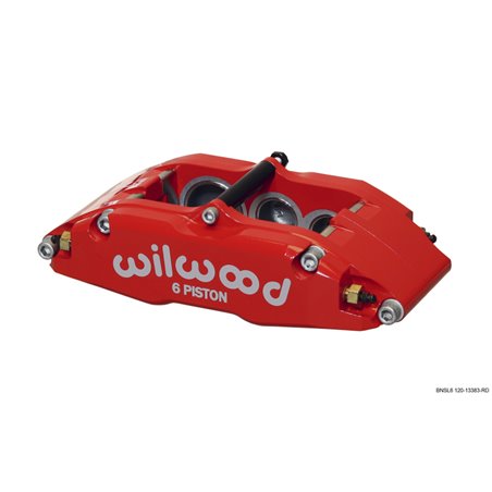 Wilwood Caliper-BNSL6-LH-Red 1.62/1.12/1.12in Pistons 1.10in Disc