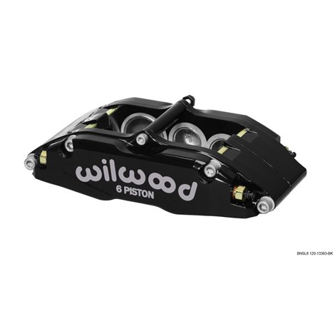 Wilwood Caliper-BNSL6-LH-Black 1.62/1.12/1.12in Pistons 1.10in Disc