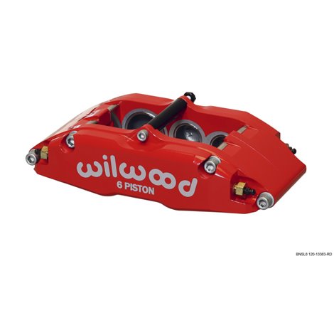 Wilwood Caliper-BNSL6-RH-Red 1.62/1.12/1.12in Pistons 1.10in Disc
