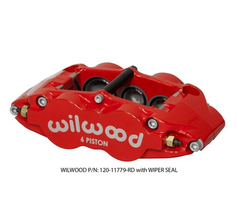 Wilwood Caliper-Narrow Superlite 6R-LH - Red 1.62/1.12/1.12in Pistons 1.25in Disc