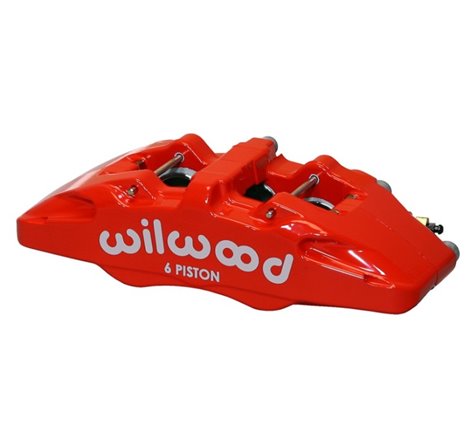 Wilwood Caliper-Forged Dynapro 6 5.25in Mount-Red-L/H 1.38/1.00/1.00in Pistons .81in Disc