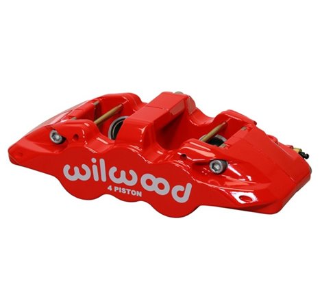 Wilwood Caliper-Aero4 - Red 1.12/1.12in Pistons 0.81in Disc