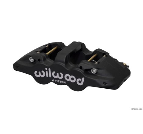Wilwood Caliper-Aero4 - Black Anodize 1.12/1.12in Pistons 1.25in Disc