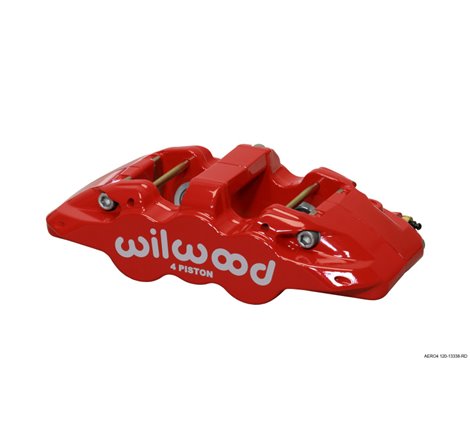 Wilwood Caliper-Aero4 - Red 1.12/1.12in Pistons 1.10in Disc