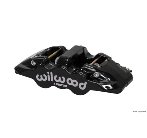 Wilwood Caliper-Aero4 - Black 1.12/1.12in Pistons 1.10in Disc