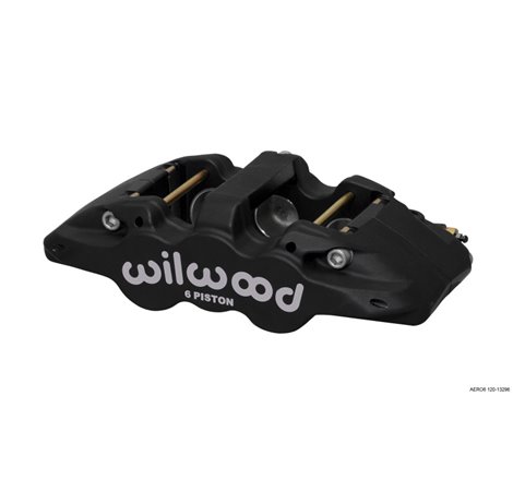 Wilwood Caliper-Aero6-L/H - Black Anodize 1.75/1.38/1.38in Pistons 1.25in Disc