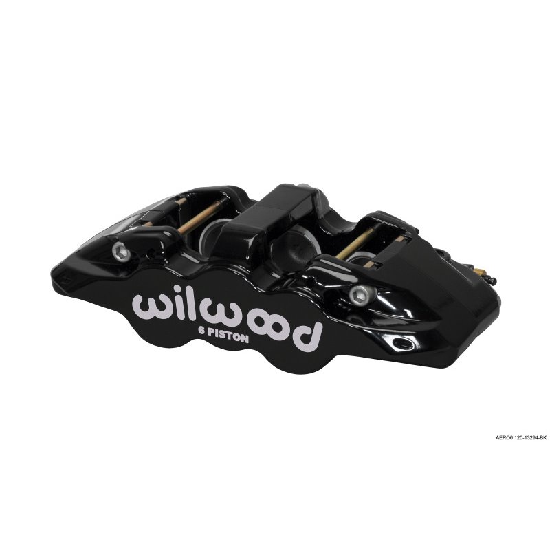 Wilwood Caliper-Aero6-L/H - Black 1.75/1.38/1.38in Pistons 1.25in Disc