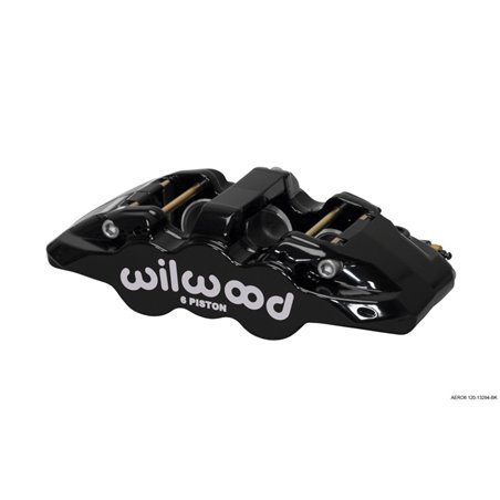 Wilwood Caliper-Aero6-L/H - Black 1.75/1.38/1.38in Pistons 1.25in Disc