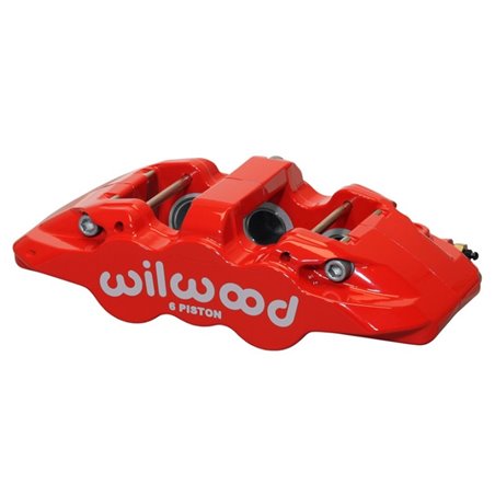 Wilwood Caliper-Aero6-R/H - Red 1.75/1.38/1.38in Pistons 1.25in Disc
