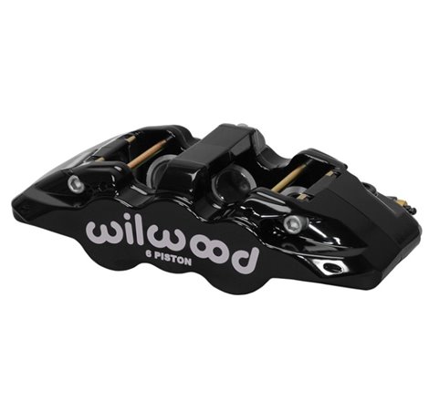 Wilwood Caliper-Aero6-R/H - Black 1.75/1.38/1.38in Pistons 1.25in Disc