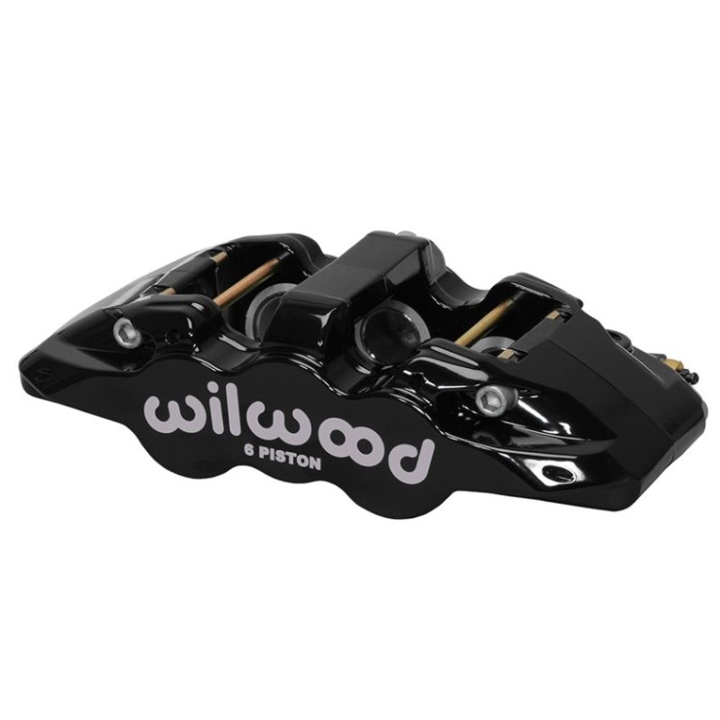 Wilwood Caliper-Aero6-R/H - Black 1.75/1.38/1.38in Pistons 1.25in Disc