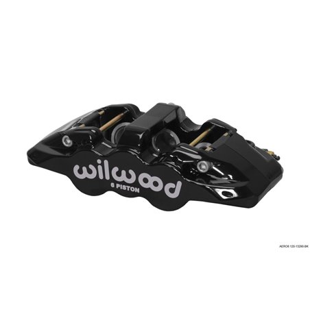 Wilwood Caliper-Aero6-L/H - Black 1.62/1.12/1.12in Pistons 1.25in Disc