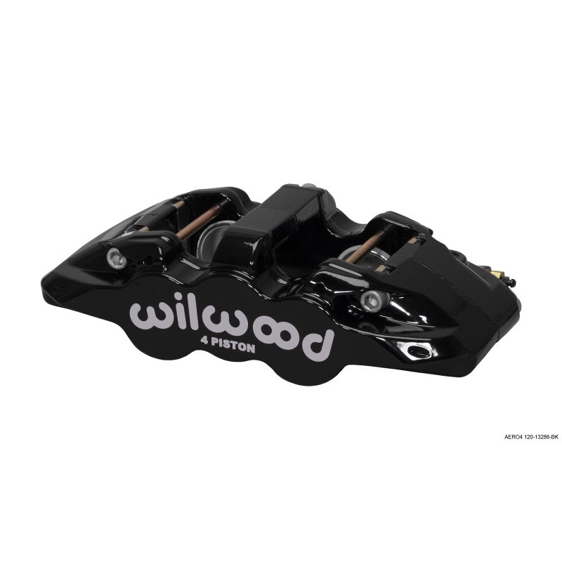 Wilwood Caliper-Aero4-L/H - Black 1.88/1.62in Pistons 1.25in Disc