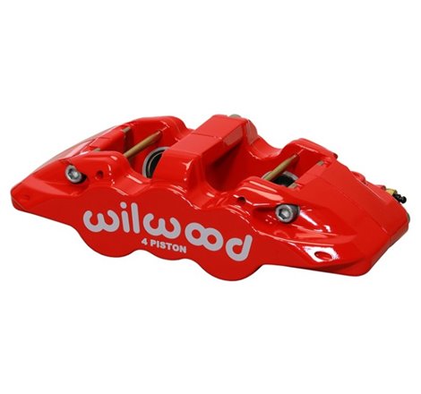 Wilwood Caliper-Aero4-R/H - Red 1.88/1.62in Pistons 1.25in Disc