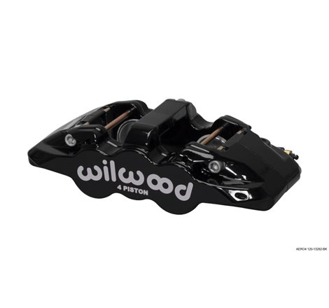 Wilwood Caliper-Aero4-L/H - Black 1.62/1.38in Pistons 1.25in Disc