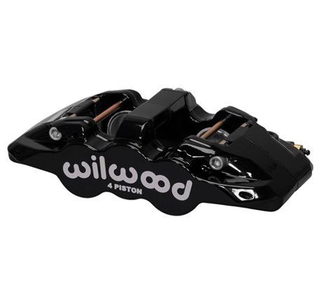 Wilwood Caliper-Aero4-R/H - Black 1.62/1.38in Pistons 1.25in Disc
