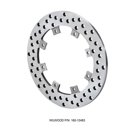 Wilwood Rotor-SuperAlloy-Rear Drag-Drilled 11.44 x .350 - Dynamic (Snap Ring Mnt)
