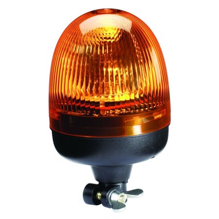 Hella Rota Compact 12V Amber Lens Beacon w/ Flexible Pole Mount
