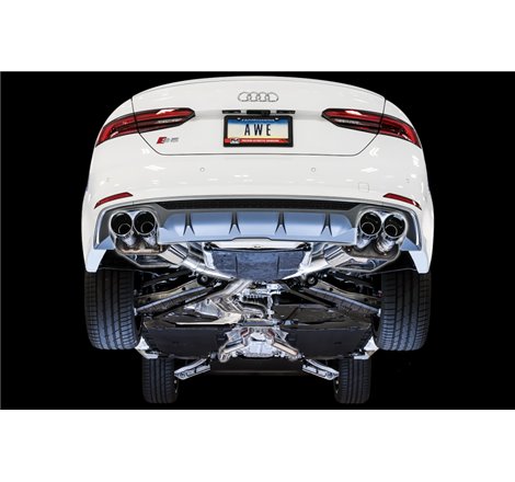 AWE Tuning Audi B9 S5 Sportback SwitchPath Exhaust - Non-Resonated (Silver 90mm Tips)