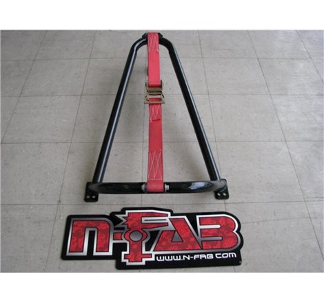 N-Fab Bed Mounted Tire Carrier Universal - Gloss Black - Black Strap