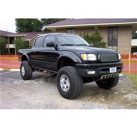 N-Fab Nerf Step 01-04 Toyota Tacoma Double Cab 5ft Bed - Gloss Black - W2W - 3in