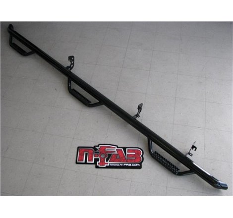 N-Fab Nerf Step 05-15 Toyota Tacoma Double Cab 6ft Bed - Gloss Black - Bed Access - 2in