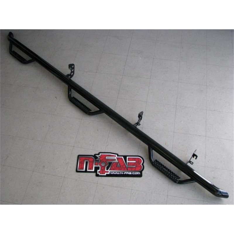 N-Fab Nerf Step 09-14 Ford F-150/Lobo SuperCab 6.5ft Bed - Gloss Black - Bed Access - 3in