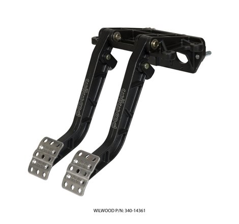 Wilwood Adjustable-Tandem Dual Pedal - Brake / Clutch - Fwd. Swing Mount - 7.0:1 - Black E-Coat
