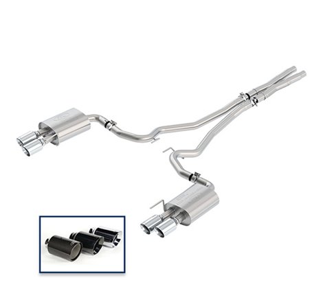Ford Racing 2018+ Mustang GT 5.0L Cat-Back Sport Exhaust System w/ Quad Chrome Tips