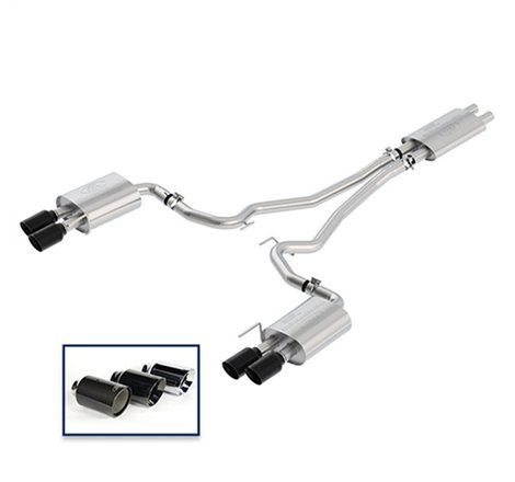 Ford Racing 2018 Mustang Gt 5.0L Cat-Back Touring Exhaust System w/Black Chrome Tips
