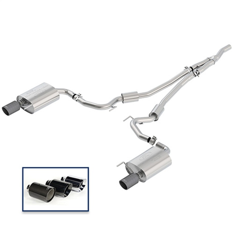 Ford Racing 18+ Mustang 2.3L EcoBoost Cat-Back Sport Exhaust System w/Carbon Fiber Tips