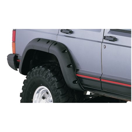 Bushwacker 84-01 Jeep Cherokee Cutout Style Flares 2pc Fits 4-Door Sport Utility Only - Black