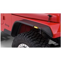 Bushwacker 87-95 Jeep Wrangler Flat Style Flares 4pc Excludes Renegade - Black