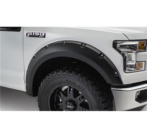 Bushwacker 15-17 Ford F-150 Pocket Style Flares 2pc Not Compatible w/ Technology Package 68T - Black