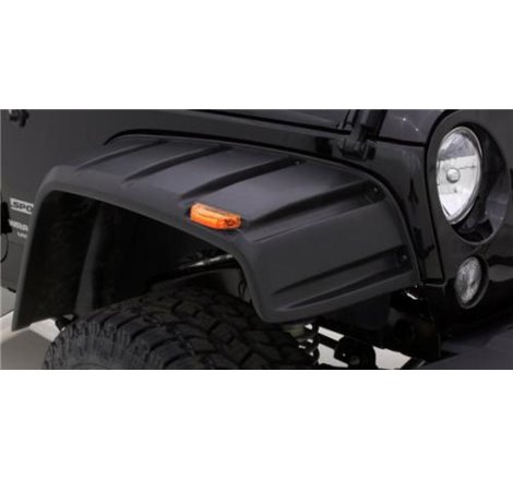 Lund 97-06 Jeep Wrangler RX-Rivet Smooth Elite Series Fender Flares w/SS Bolts - Black (4 Pc.)