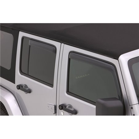 Lund 07-17 Jeep Wrangler Unlimited Ventvisor Elite Window Deflectors - Smoke (4 Pc.)